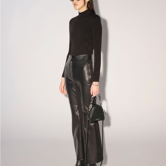 RARE Ambush SILVER Small Tri Tote Leather Crossbody Bag with Silver Chain - Picture 6 of 9